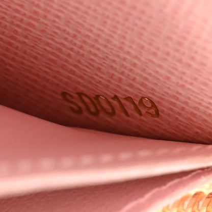 Louis Vuitton Damier Azur Clemence Wallet Rose Ballerine 7 of 8