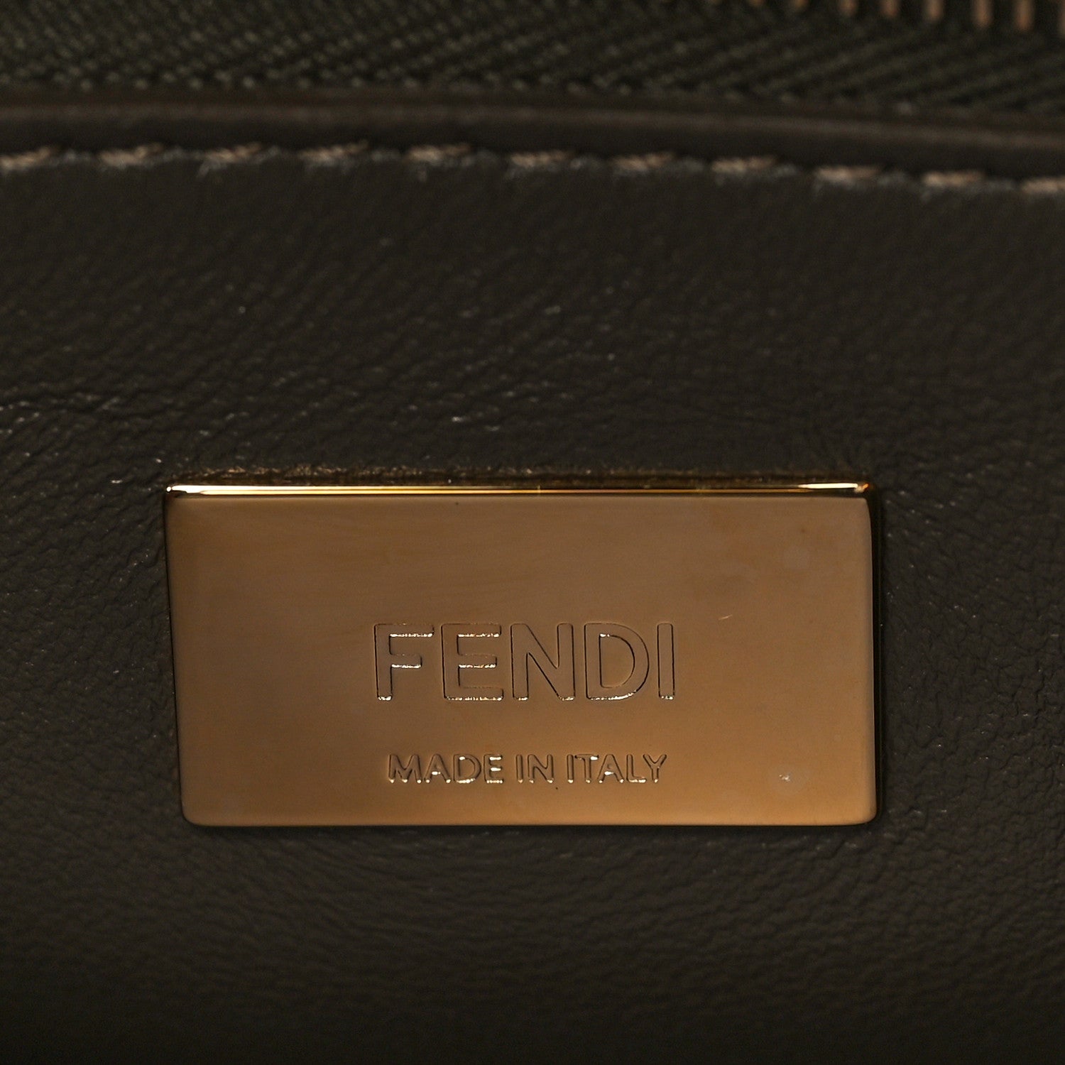 Fendi Glazed Fabric Vitello FF 1974 Hairdo Girls Inlay Mini Peekaboo Iconic Satchel Mogano Panna Multicolor 6 of 6
