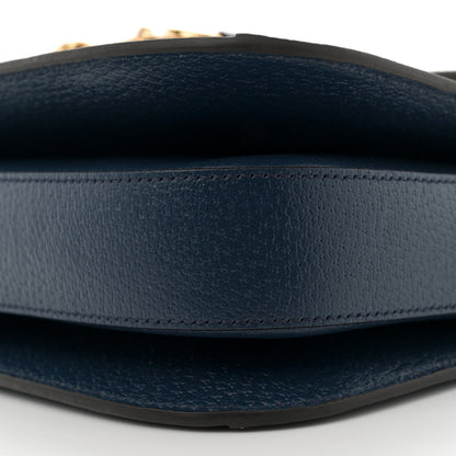 Gucci Raffia Textured Dollar Calfskin GG Monogram Horsebit 1955 Shoulder Bag Natural Mystic White Blue Agata 10 of 10