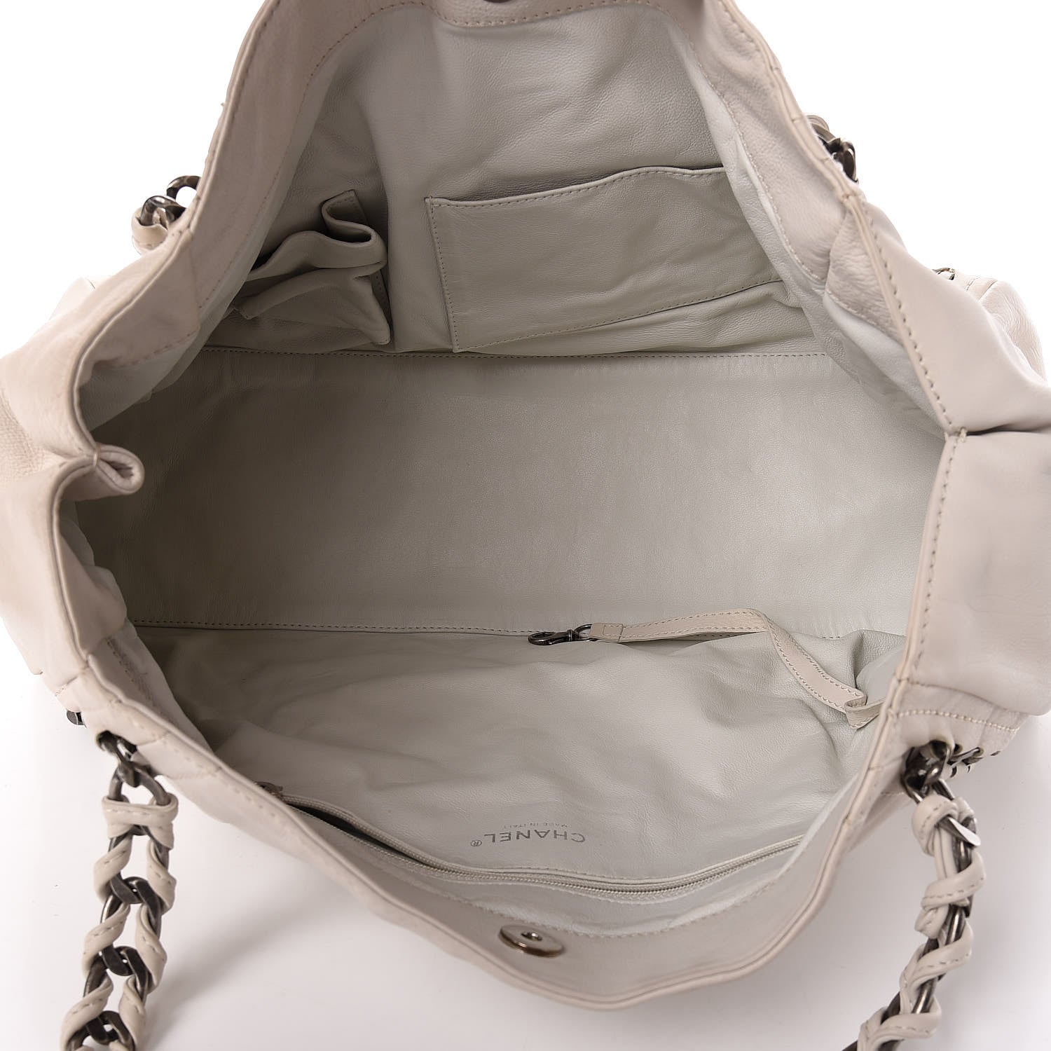 Chanel Calfskin Large East West Modern Chain Tote White 5 of 15