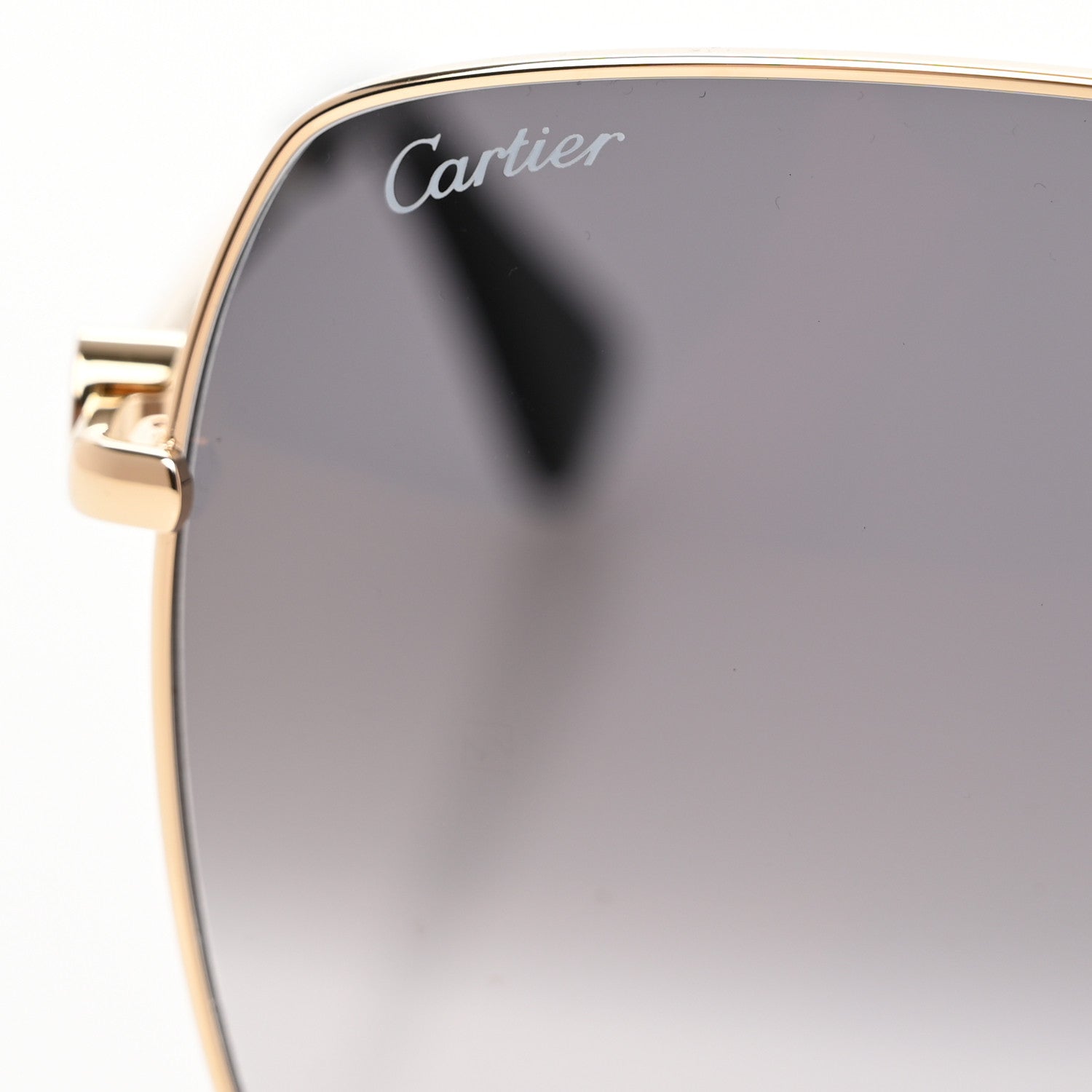 Cartier Metal Double C Squared Sunglasses CT0401S Gold 7 of 8