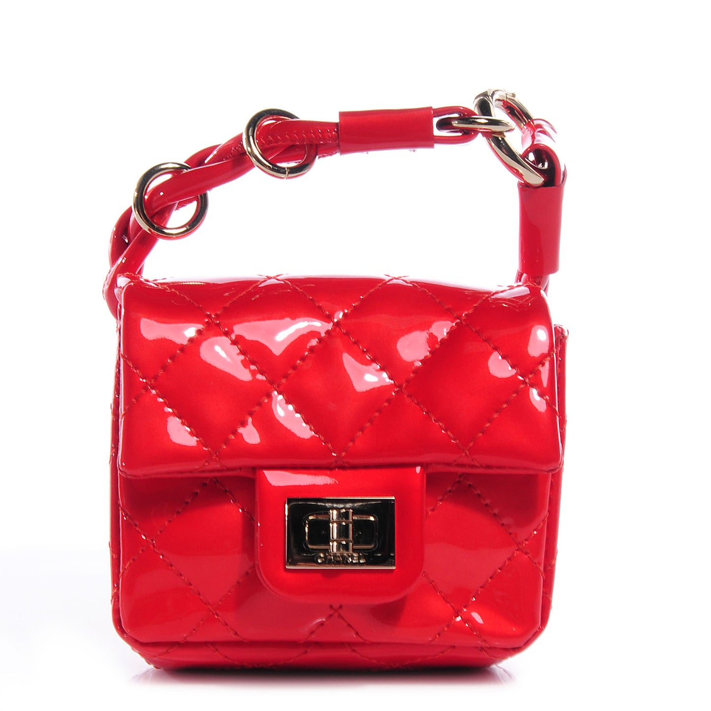 Patent Leather 2.55 Ankle Wrist Bag Red