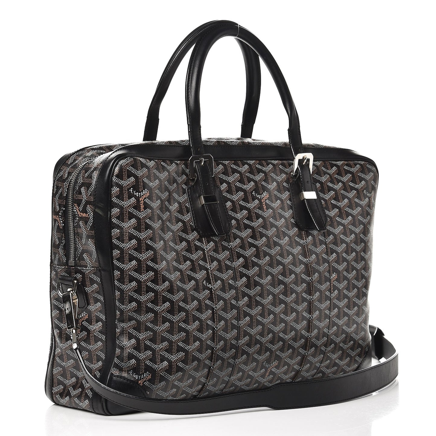 Goyardine Ambassade MM Briefcase Black