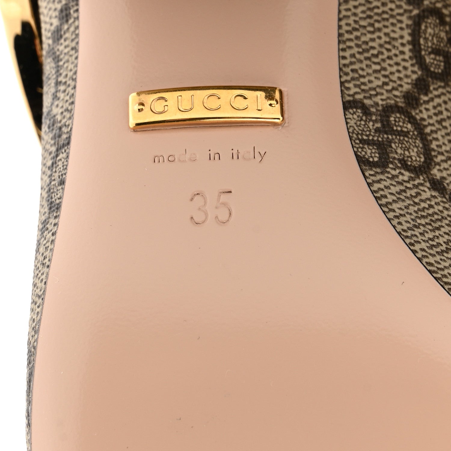 Gucci GG Supreme Monogram Malaga Kid Blondie 55mm Ankle Boots 35 Beige Ebony New Acero 8 of 13