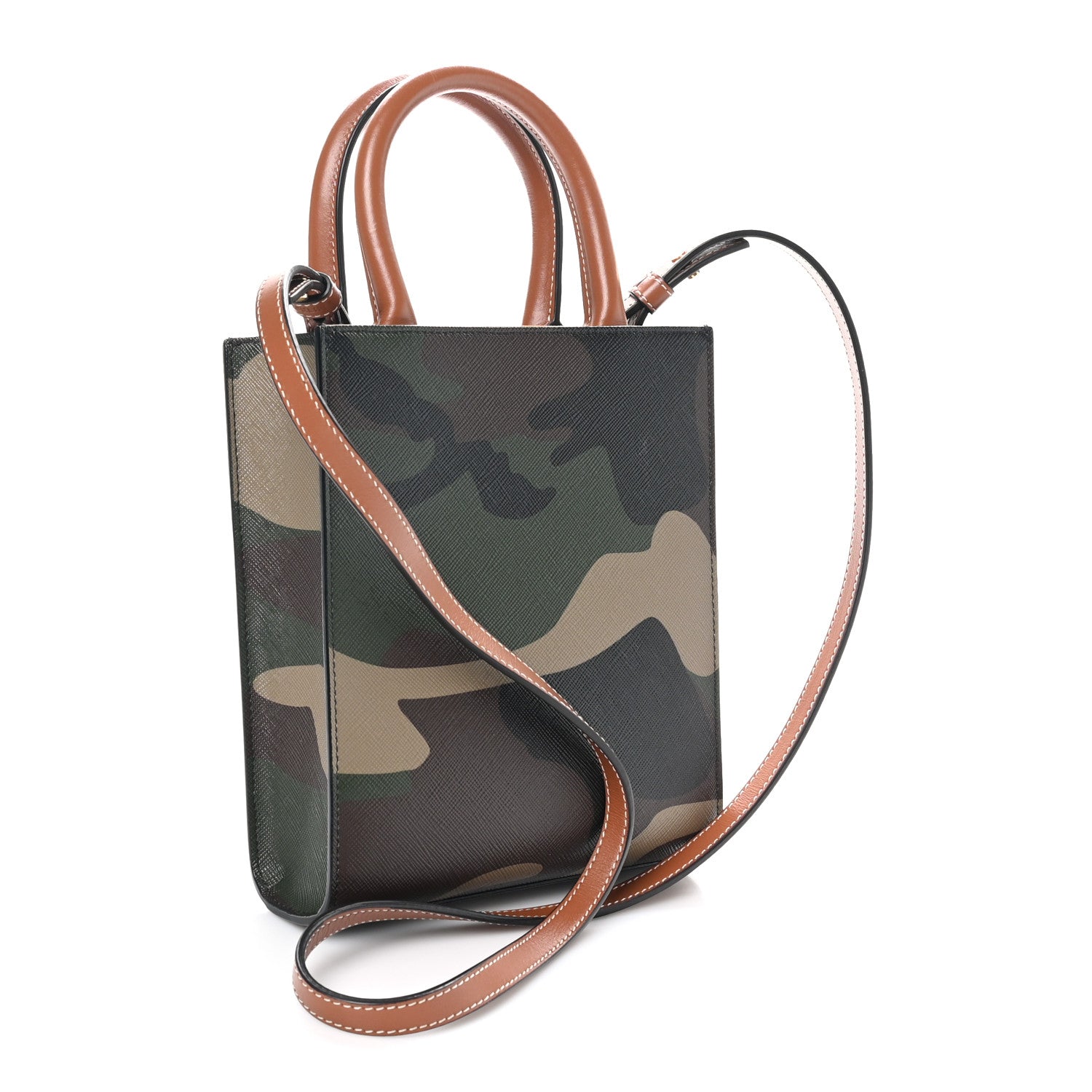 Celine Canvas Calfskin Mini Vertical Cabas Khaki 3 of 9