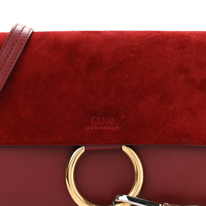 Chloe Suede Calfskin Small Faye Shoulder Bag Plum Purple 7 of 9