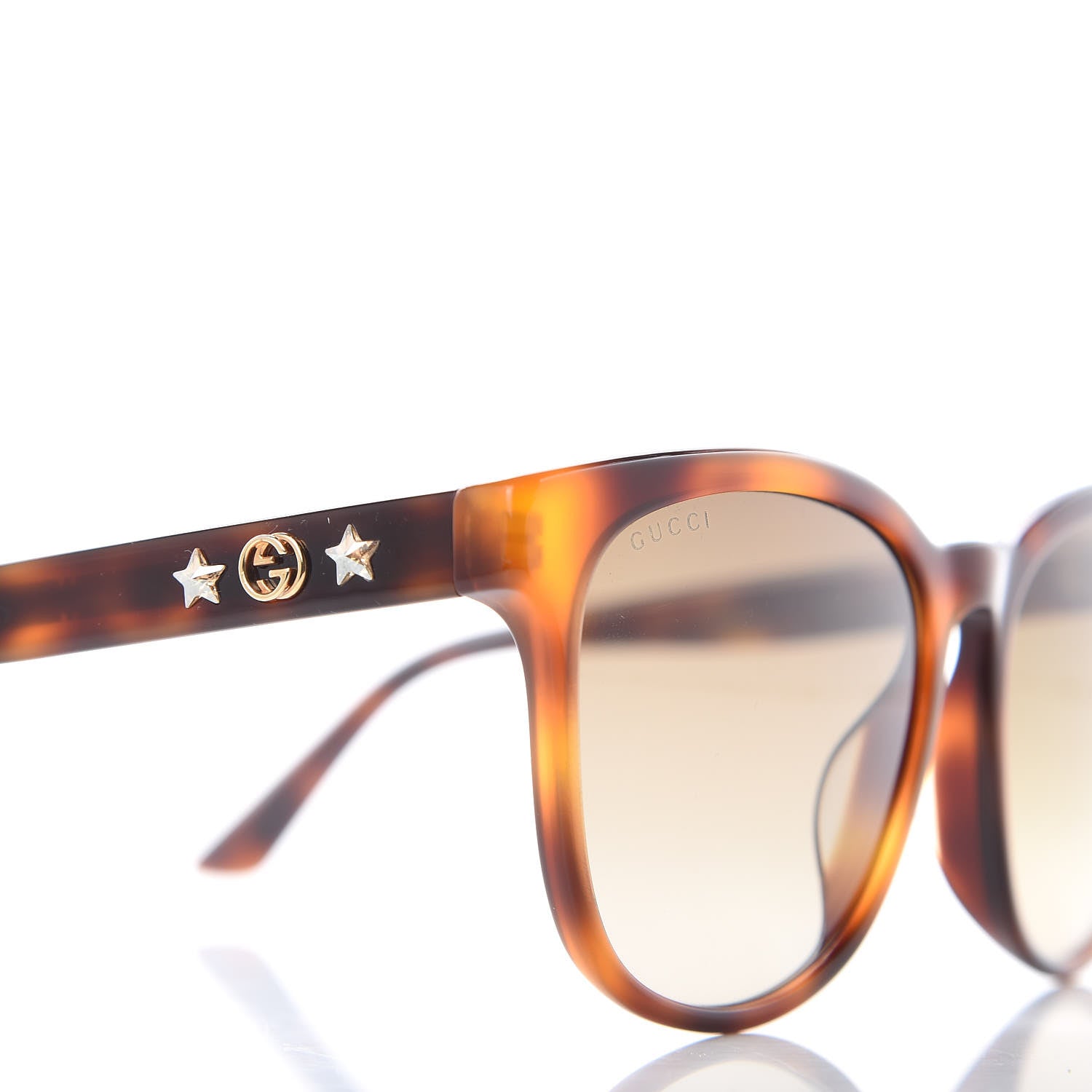 Gucci Round Frame Star Sunglasses GG0232SK Tortoiseshell 7 of 7