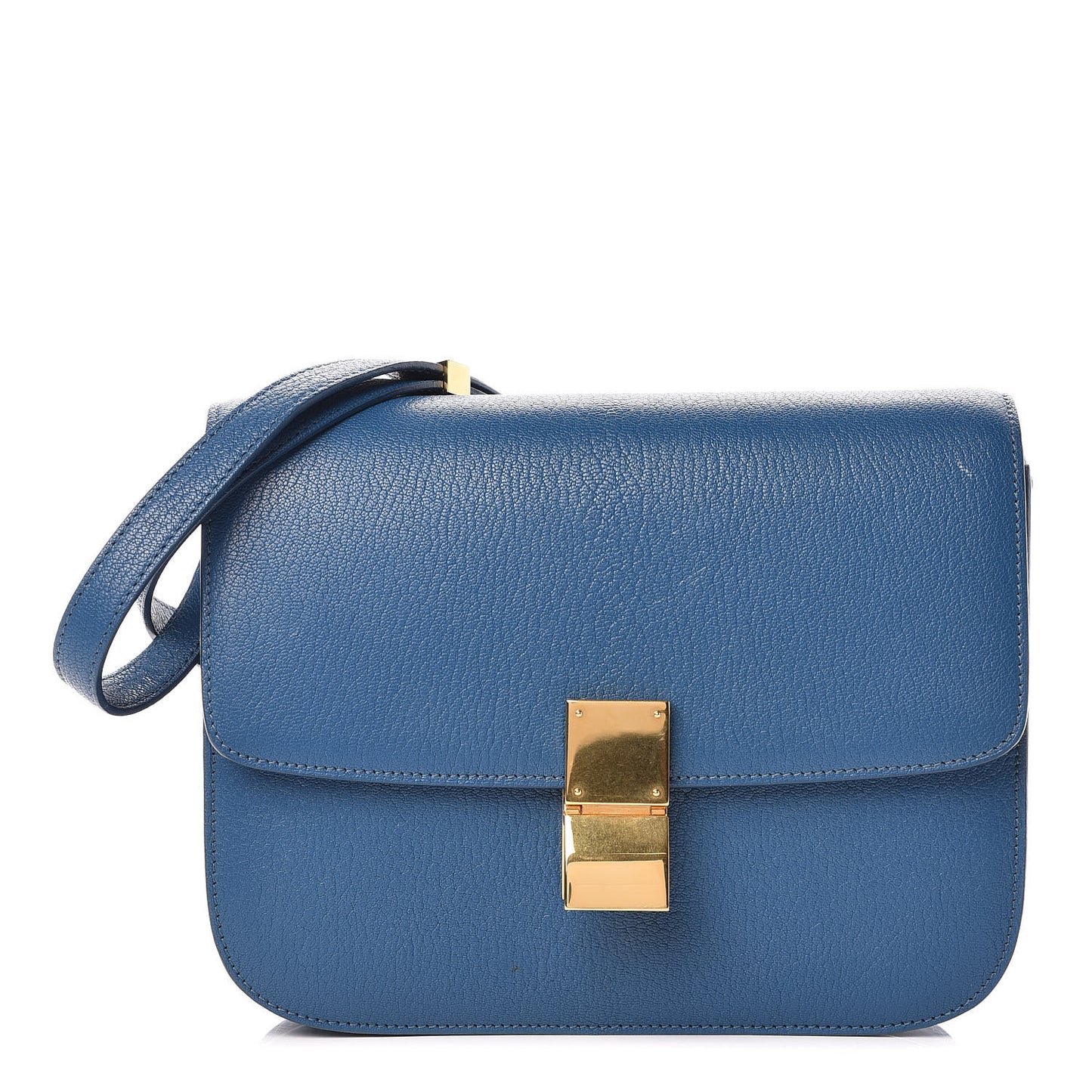 Goatskin Medium Classic Box Flap Bag Deepsea