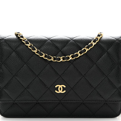 Chanel Caviar Quilted Wallet on Chain WOC Black 9 of 11
