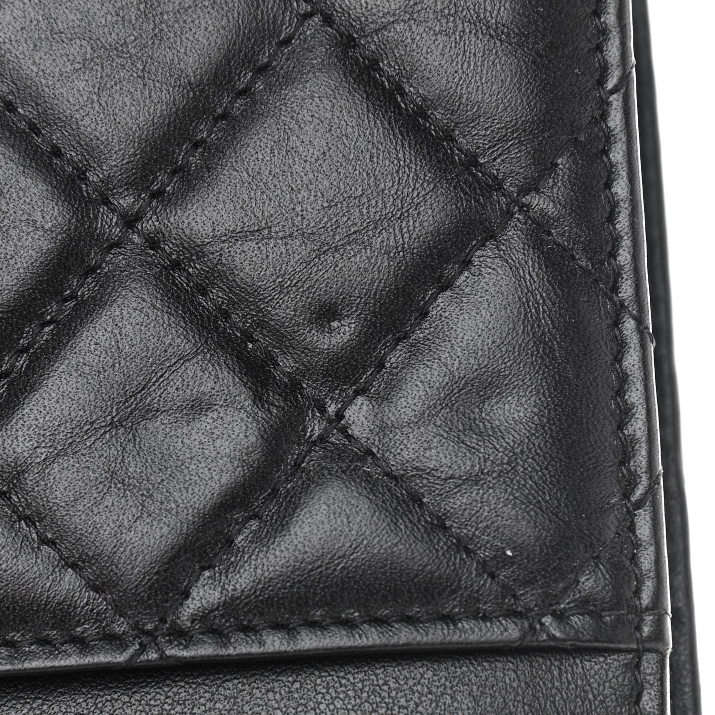 Aged Calfskin Quilted Reissue Wallet On Chain WOC So Black