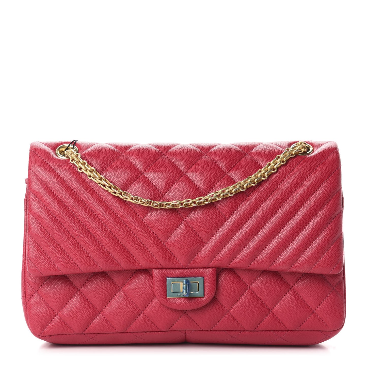 Caviar Chevron Quilted 2.55 Reissue 226 Flap Fuchsia