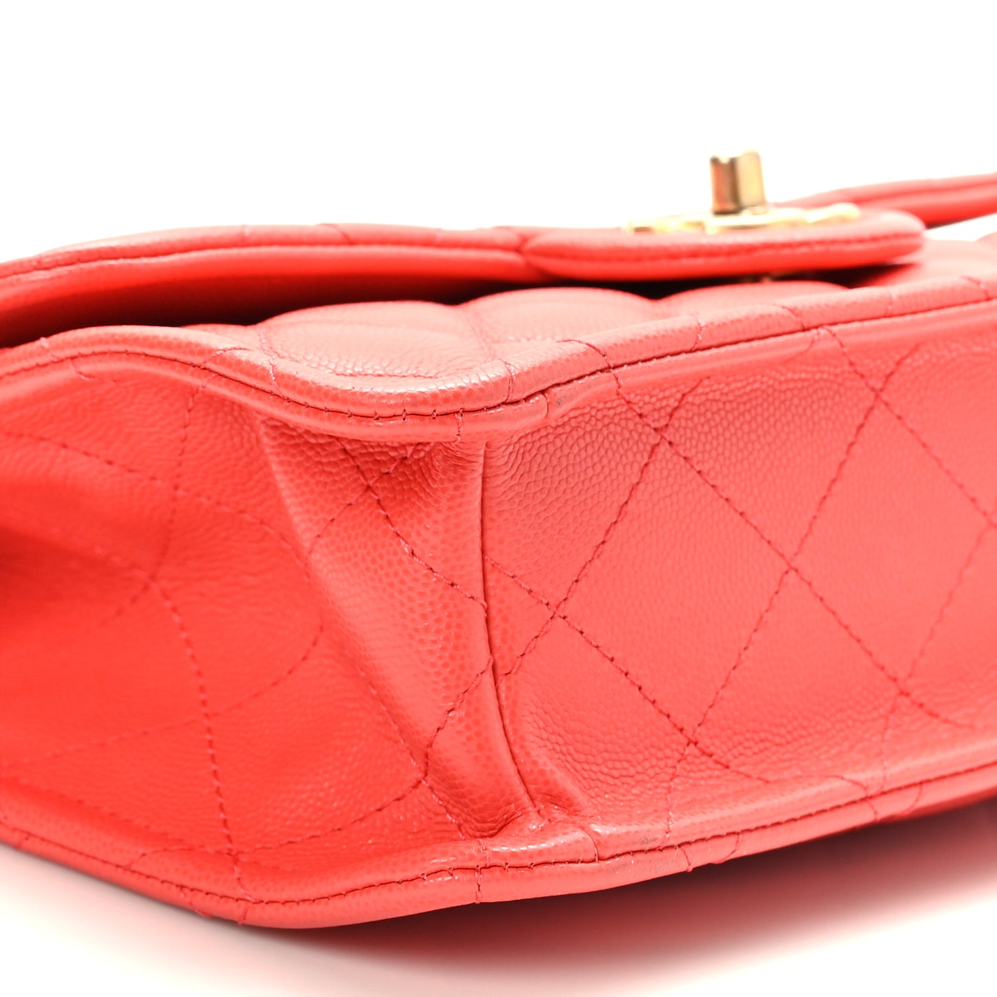 Caviar Quilted Medium Sweet Classic Flap Red