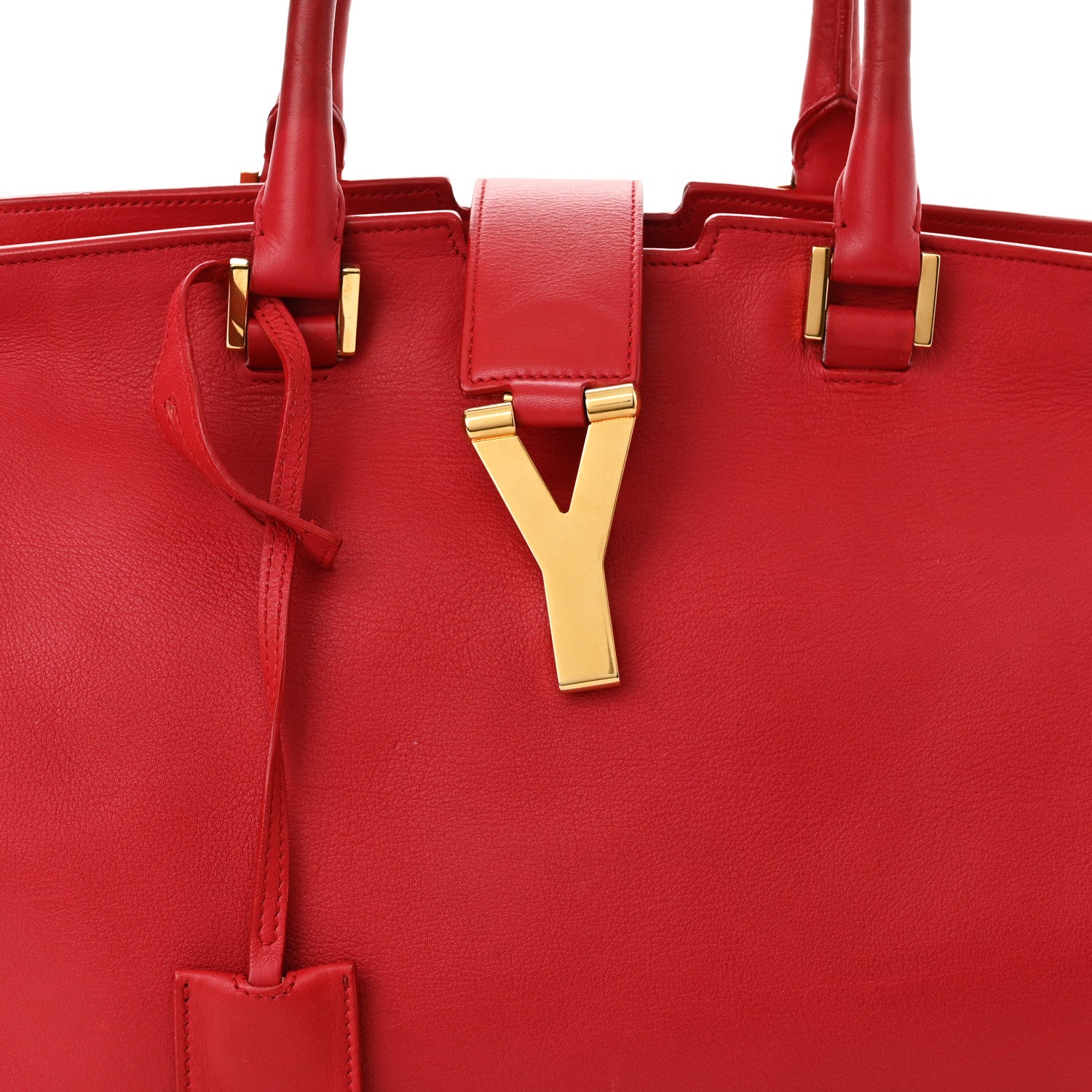 Saint Laurent Calfskin Medium Classic Y Cabas Red 6 of 11