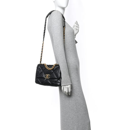 Chanel Lambskin Quilted Medium Chanel 19 Flap Black 2 of 10
