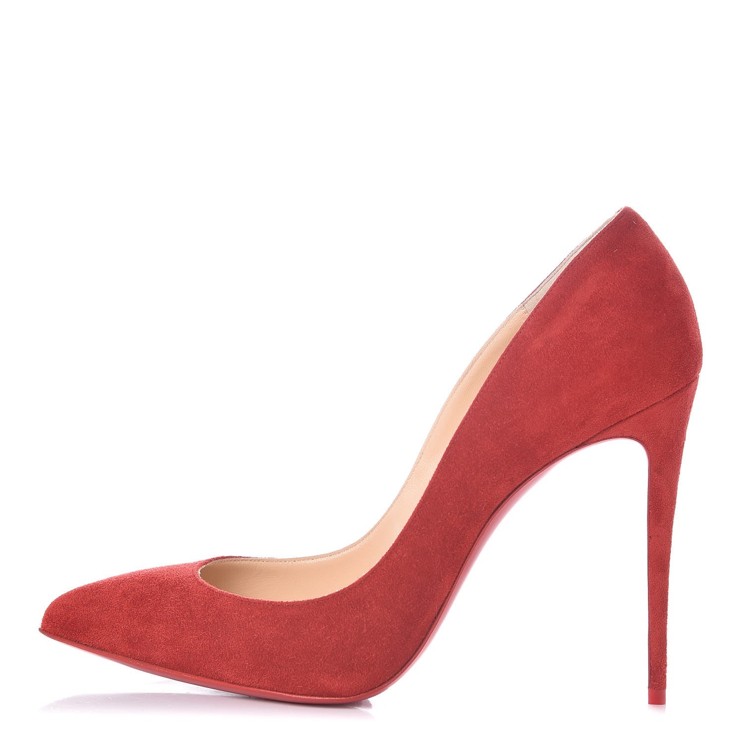 Christian Louboutin Veau Velours Pigalle Follies 100 Pumps 39.5 Flamenco 1 of 8