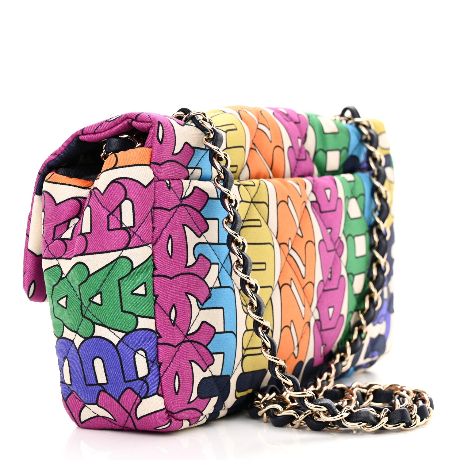 Chanel Printed Silk CC Small Single Flap Multicolor 3 of 10