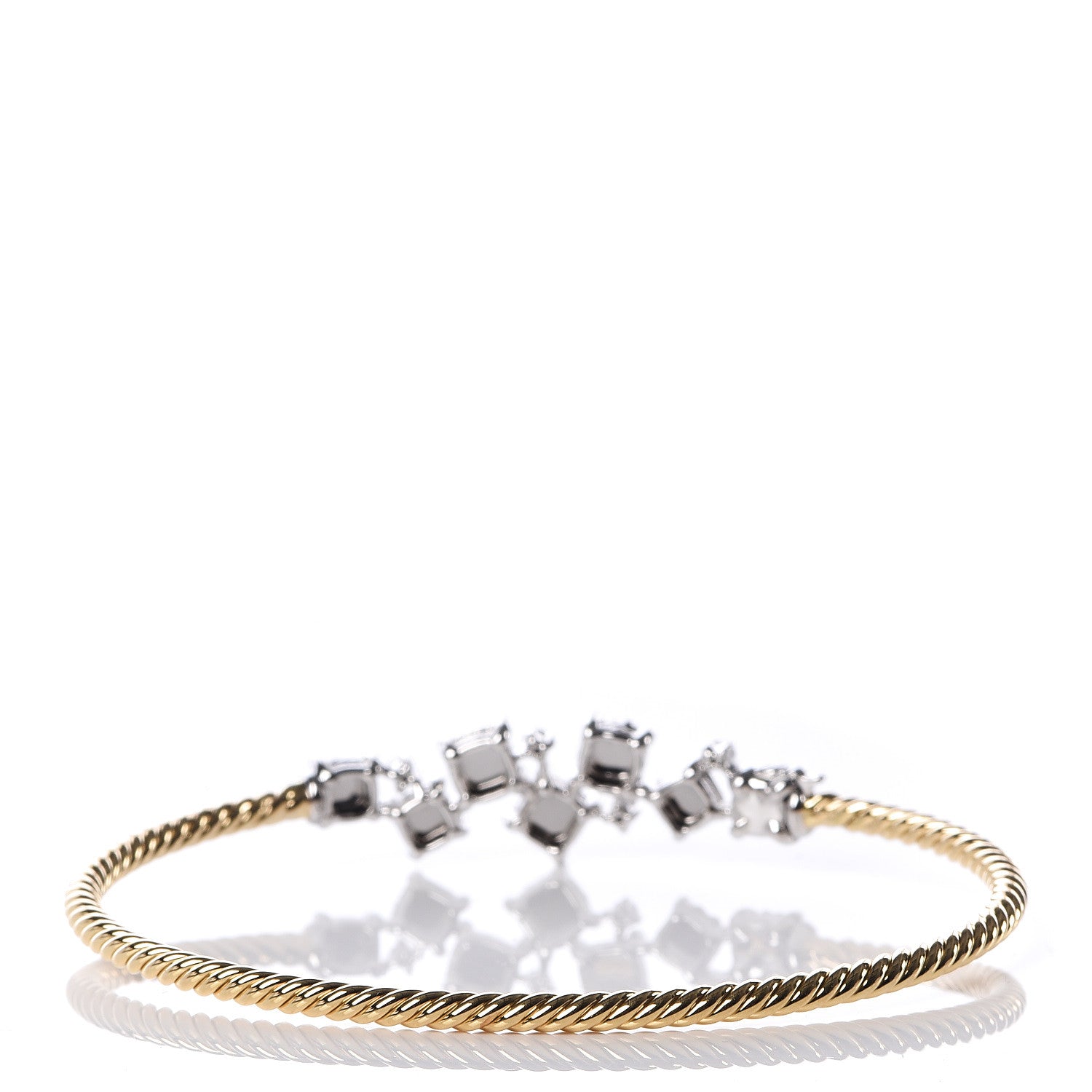David Yurman 18K Yellow White Gold Diamond Precious Chatelaine Bracelet 3 of 5