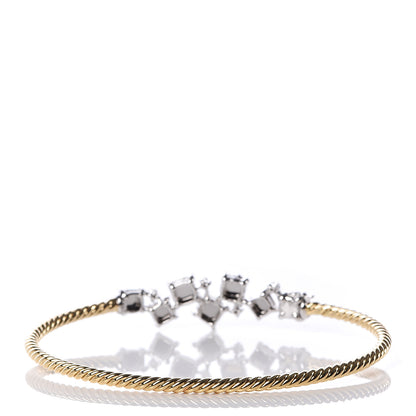 David Yurman 18K Yellow White Gold Diamond Precious Chatelaine Bracelet 3 of 5
