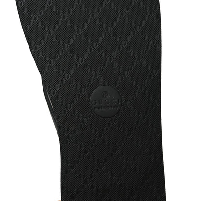 Gucci Rubber Chevron Mens GG Thong Flat Sandals 11 Black 6 of 7