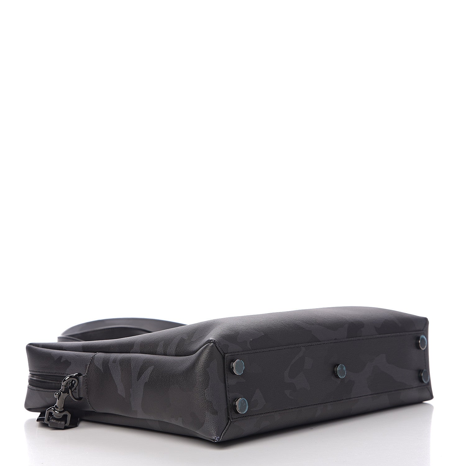 Saint Laurent Calfskin Camouflage Bold Briefcase Black Grey 3 of 8