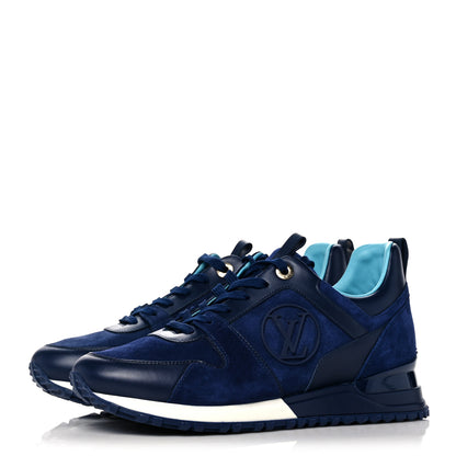 Louis Vuitton Suede Run Away Sneakers 38 Blue 3 of 11