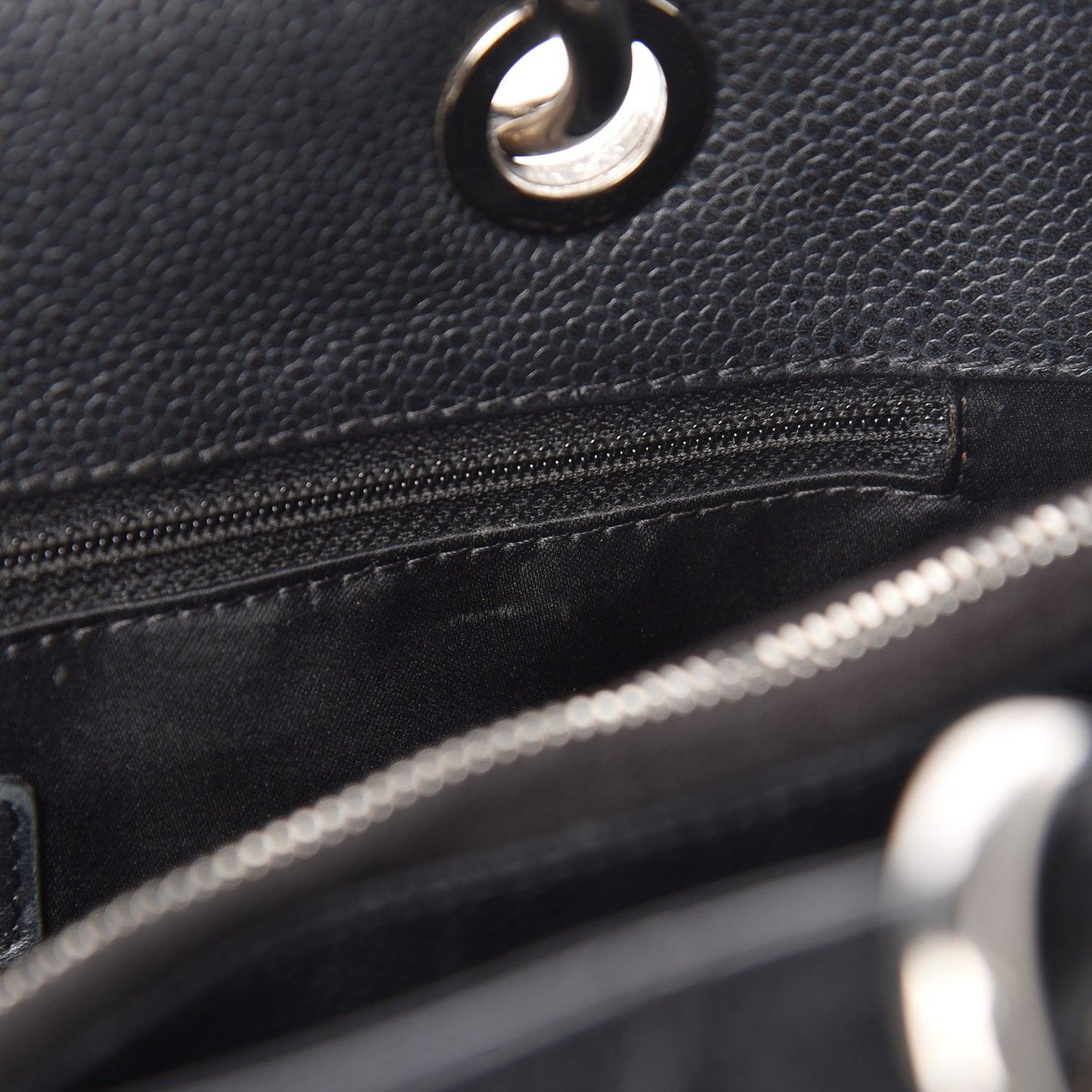 Caviar Quilted Grand Shopping Tote GST Black