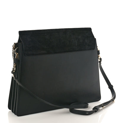 Chloe Suede Calfskin Medium Faye Shoulder Bag Black 3 of 8