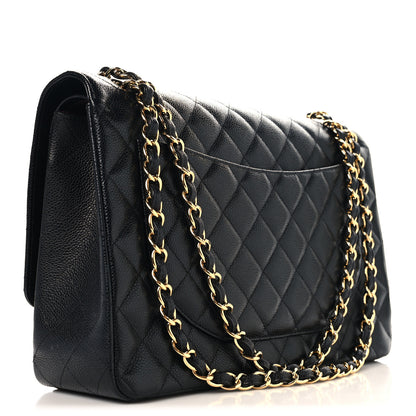 Chanel Caviar Quilted Maxi Double Flap Black 3 of 11