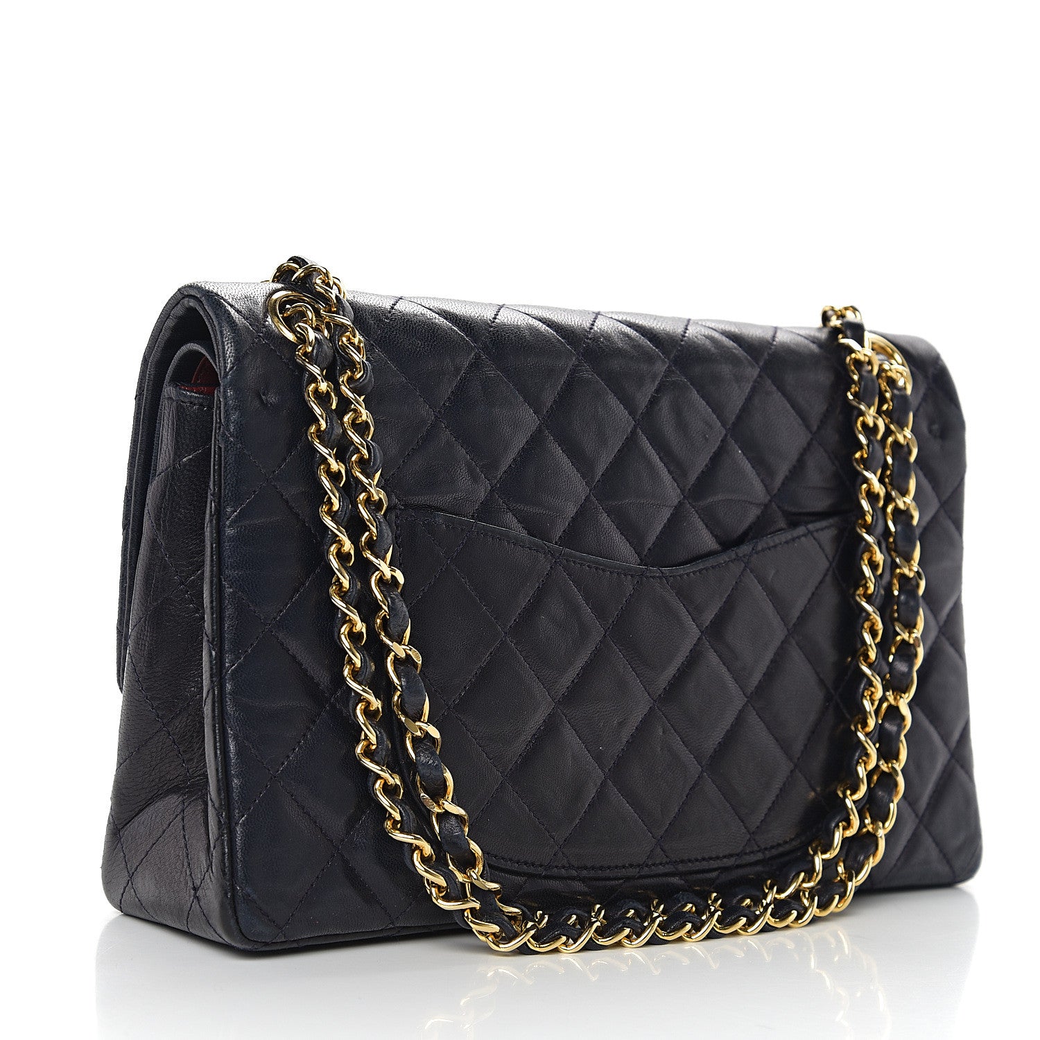 Chanel Lambskin Quilted Medium Double Flap Navy 2 of 11