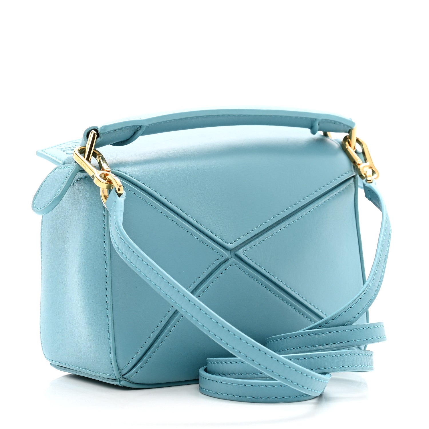 Loewe X HOWLS MOVING CASTLE Satin Calfskin Mini Heen Puzzle Bag Light Blue 4 of 9