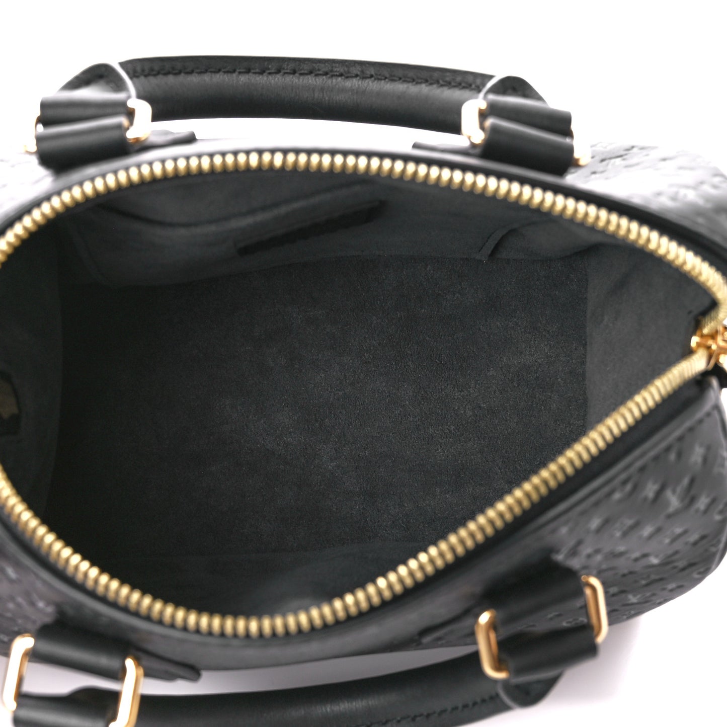 Calfskin Nanogram Embossed Speedy 20 Black