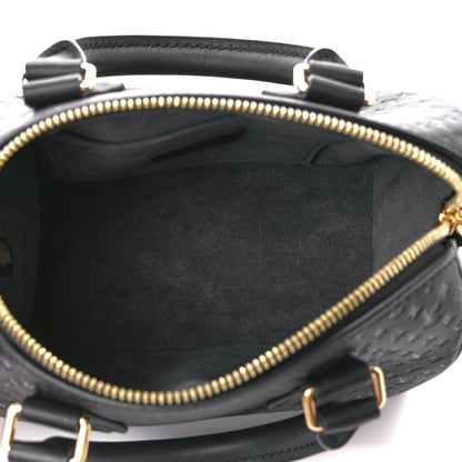 Louis Vuitton Calfskin Nanogram Embossed Speedy 20 Black 5 of 9
