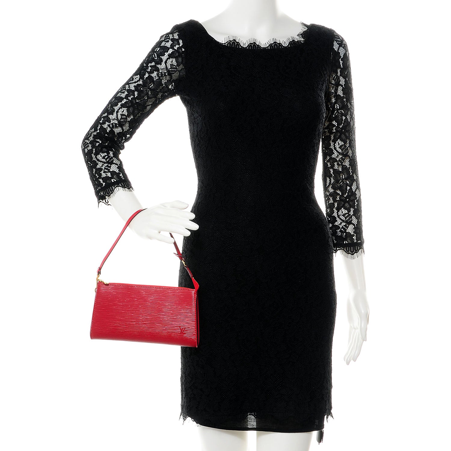 Louis Vuitton Epi Pochette Accessories 21 Rouge 2 of 7