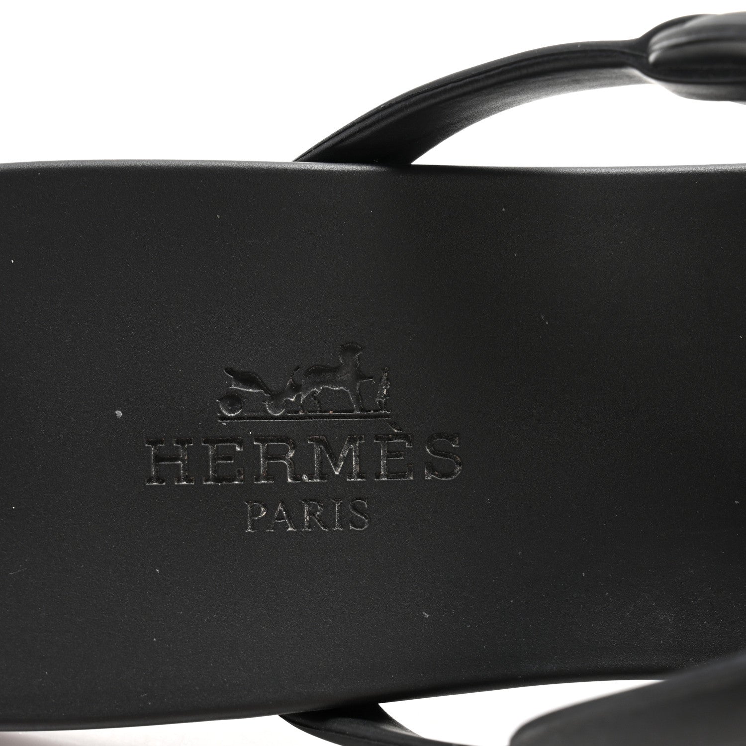 Hermes Rubber Womens Egerie Sandals 37 Black 8 of 10