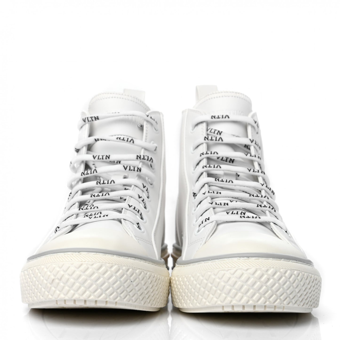Calfskin Womens Giggies High Top Sneakers 37.5 White