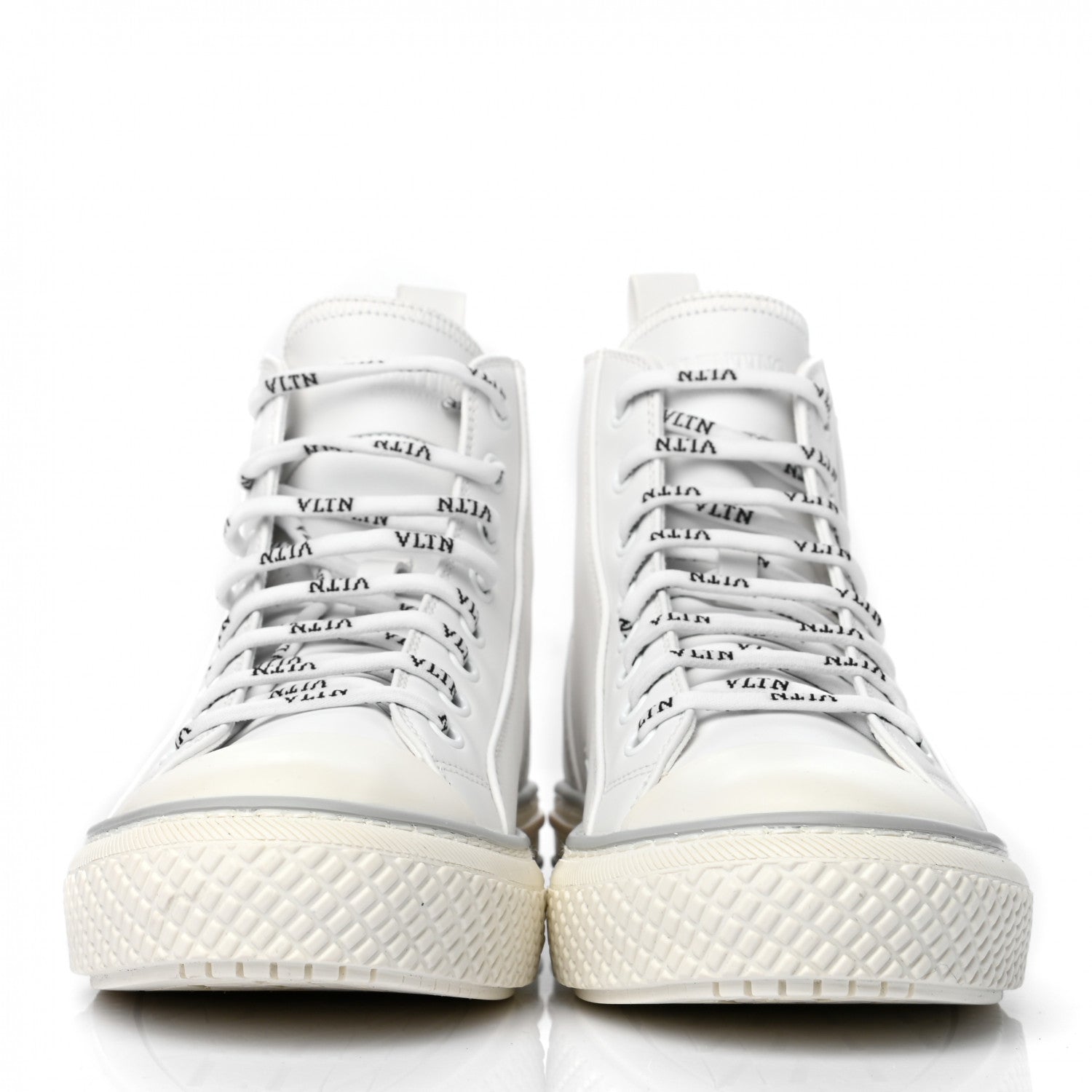 Valentino Garavani Calfskin Womens Giggies High Top Sneakers 37.5 White 2 of 6
