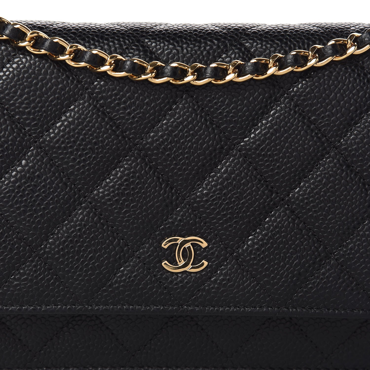 Chanel Caviar Quilted Wallet On Chain WOC Black 11 of 12
