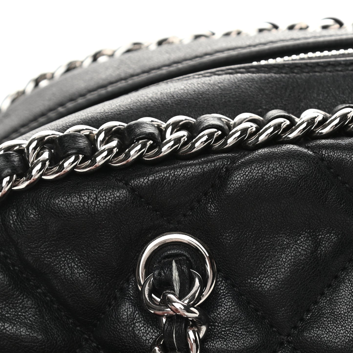 Calfskin Chain Around Bowler Black