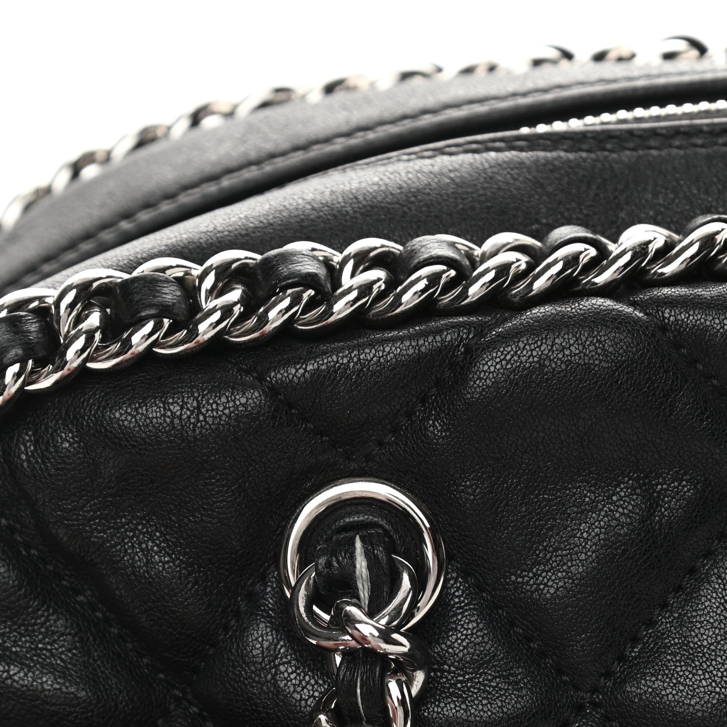 Chanel Calfskin Chain Around Bowler Black 19 of 20