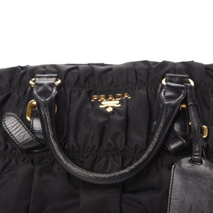 Prada Tessuto Nylon Gaufre Shopping Satchel Black 18 of 20