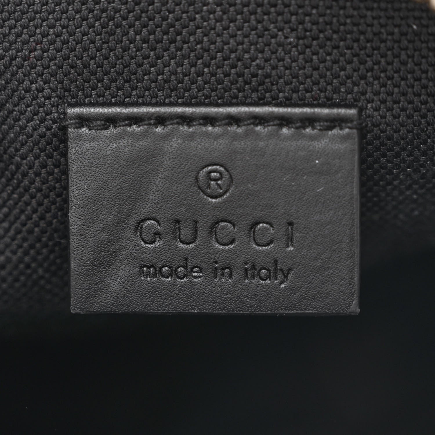 Gucci GG Supreme Monogram Appia Calfskin Web Small Camera Messenger Bag Black Grey 6 of 11