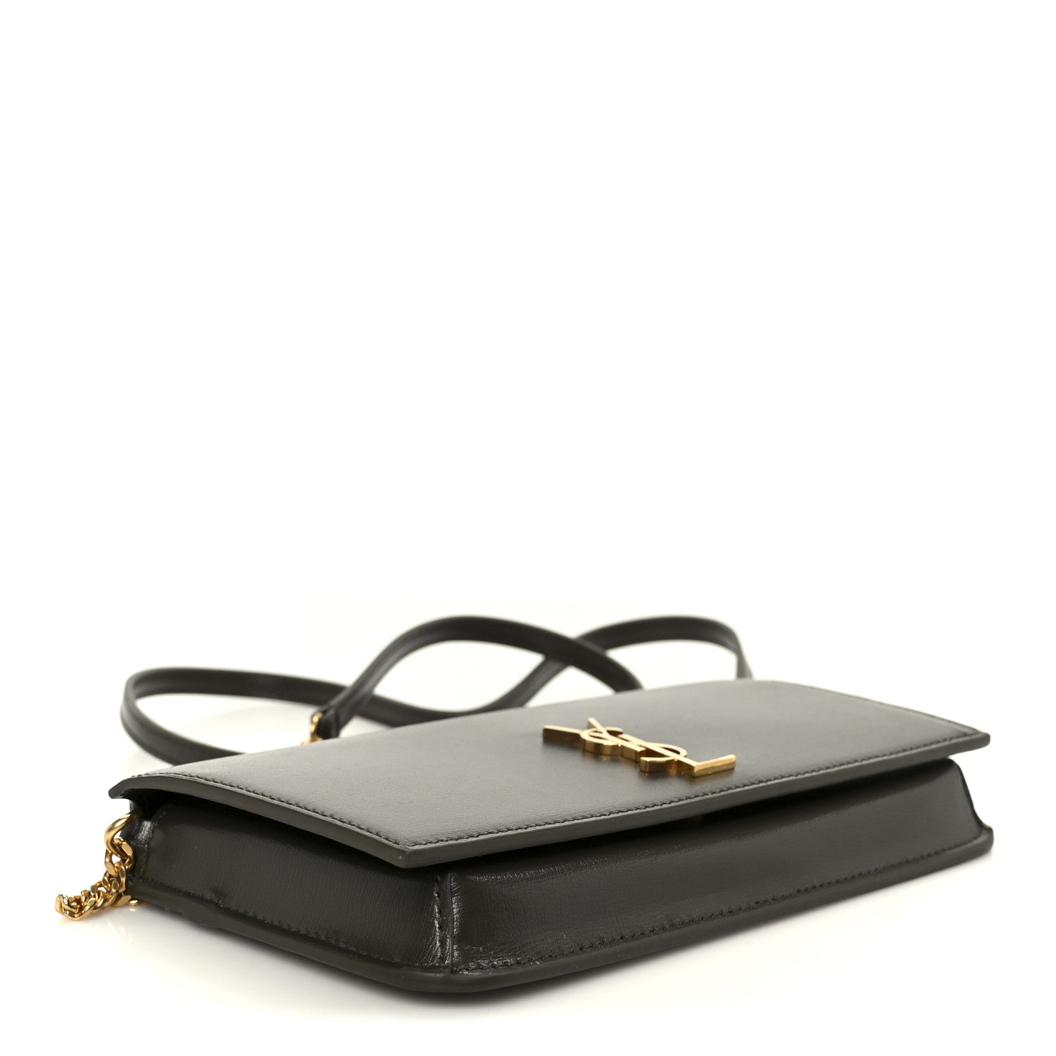 Saint Laurent Calfskin Monogram Phone Holder Crossbody Deep Musk 4 of 10