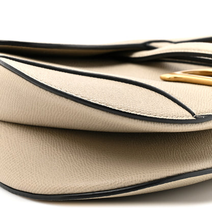 Christian Dior Grained Calfskin Saddle Bag With Strap Sable 10 of 14