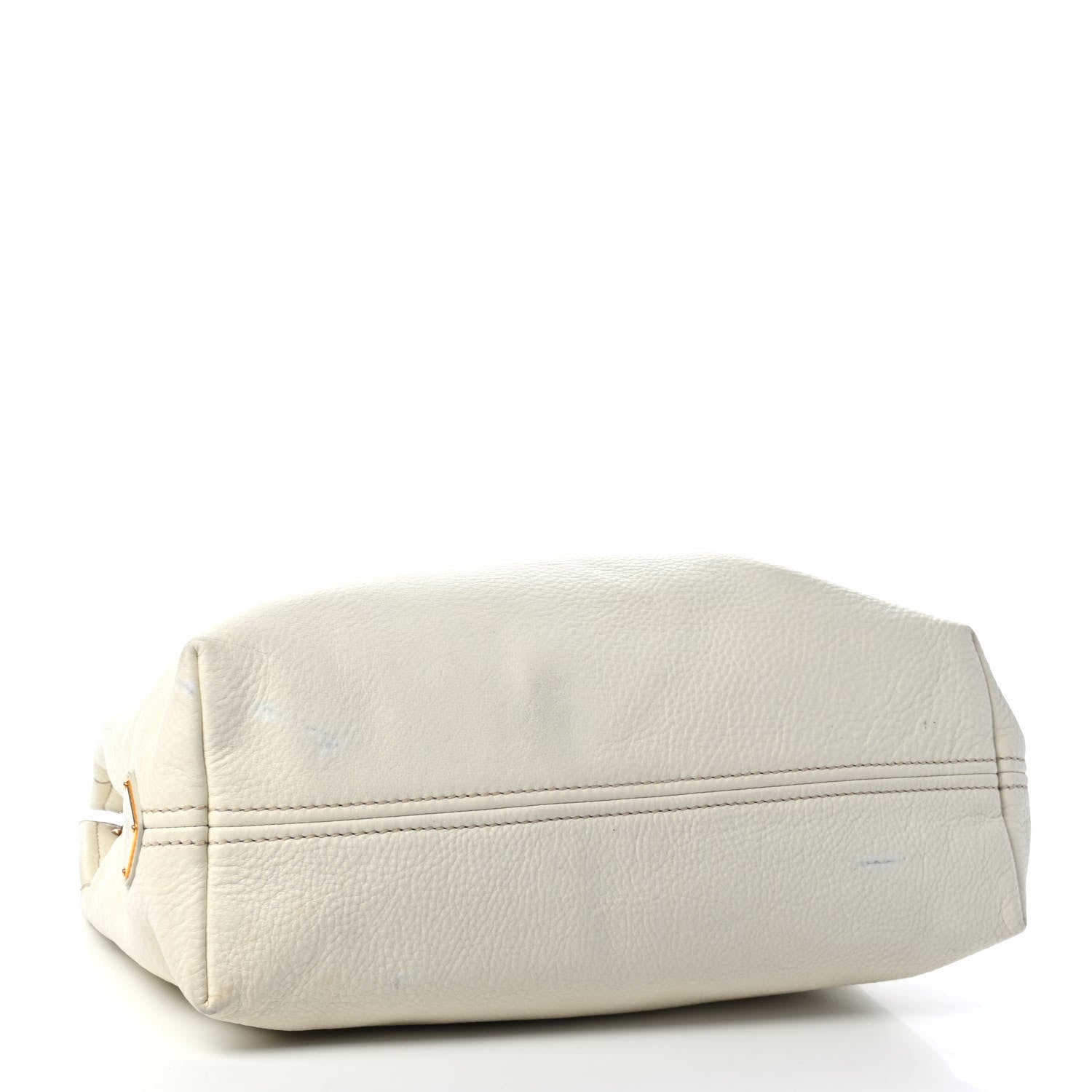 Prada Vitello Daino Logo Hobo White 3 of 5