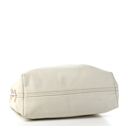Prada Vitello Daino Logo Hobo White 3 of 5