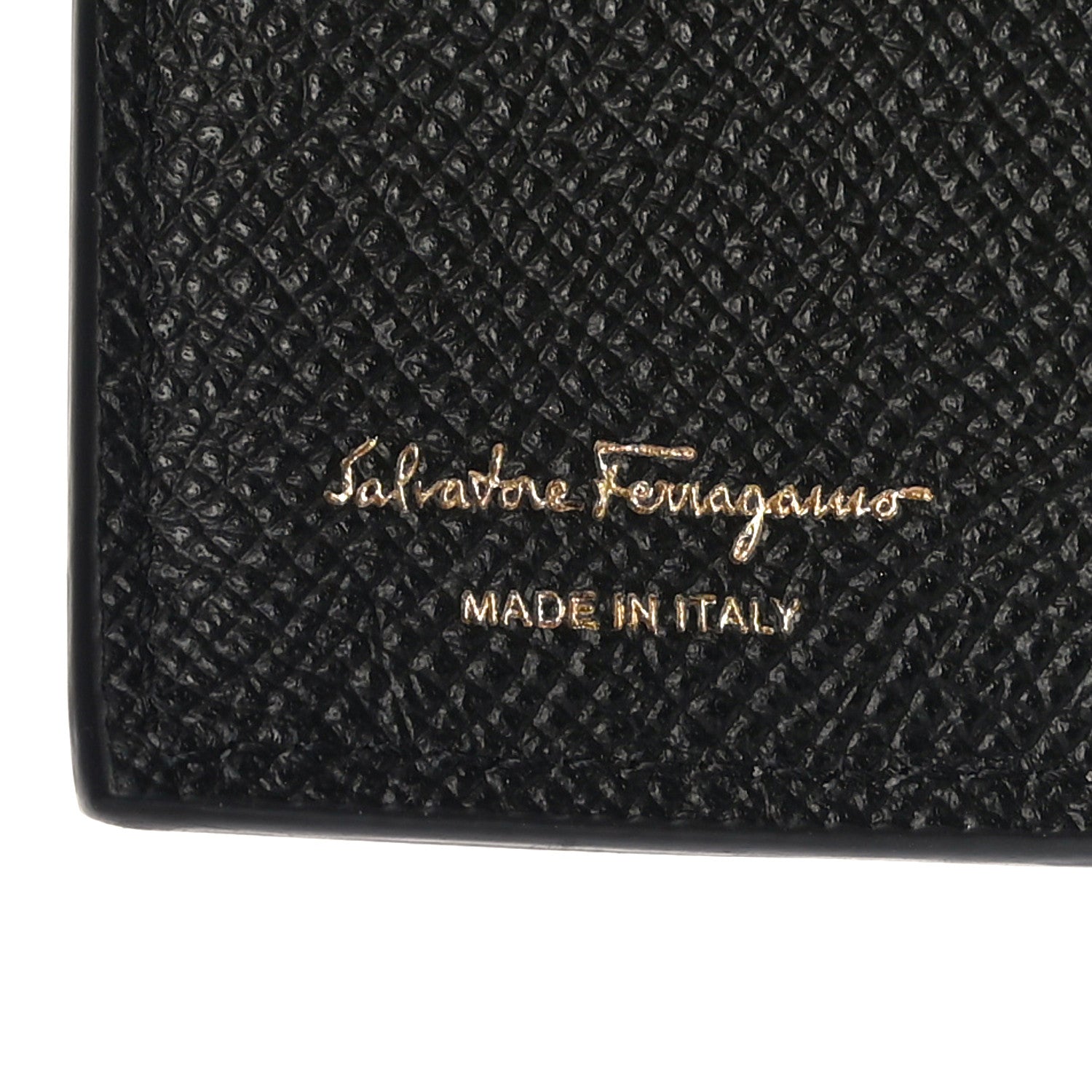 Salvatore Ferragamo Grained Calfskin Folding Wallet Black 6 of 10