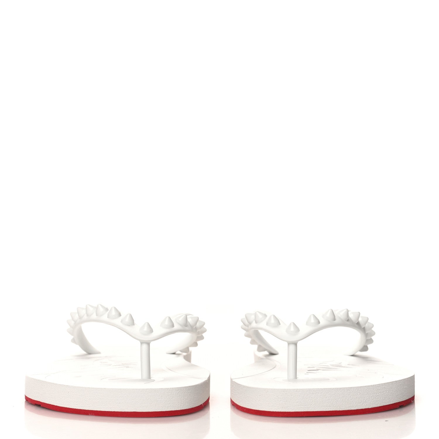 Christian Louboutin Rubber Spike Super Loubi Donna Flip Flop 35 White 3 of 7