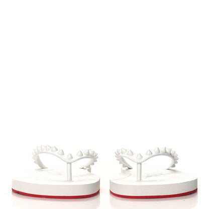 Christian Louboutin Rubber Spike Super Loubi Donna Flip Flop 35 White 3 of 7
