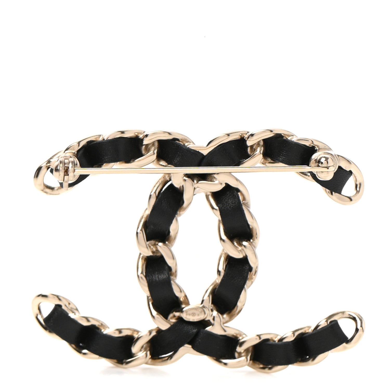 Chanel Lambskin Calfskin Chain CC Bandana Black Gold 7 of 11