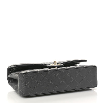 Chanel Caviar Quilted Medium Double Flap Dark Grey 4 of 9